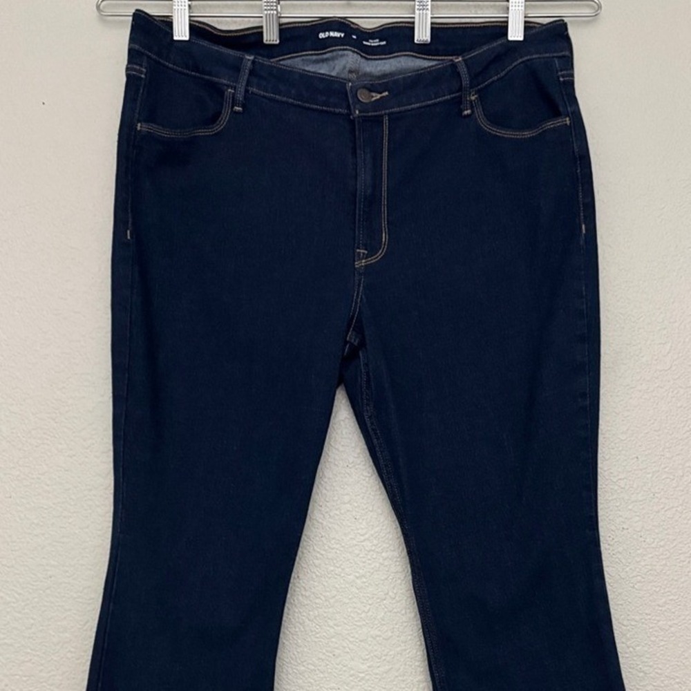 Old Navy Wow Boot-Cut Mid Rise Dark Wash Denim Jeans Size 18 - Picture 2 of 10